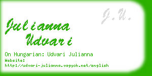 julianna udvari business card